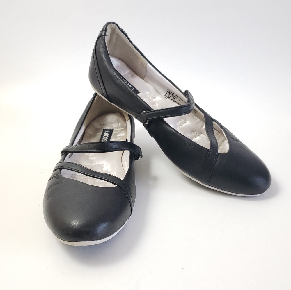 Lacoste Mary Jane Black Flats